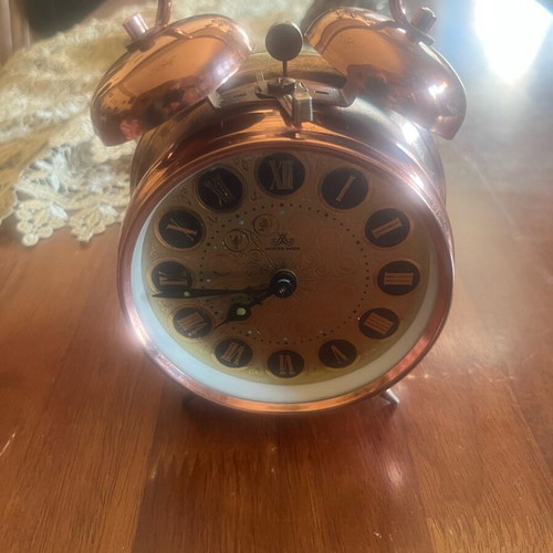 Meister Anker analog alarm clock used, tabletop
