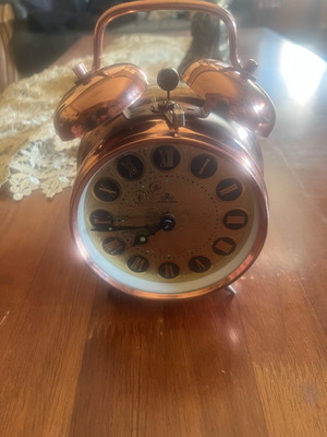 Meister Anker analog alarm clock used, tabletop