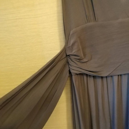 Ikks dress like new, grey-green, v neckline, flared cut