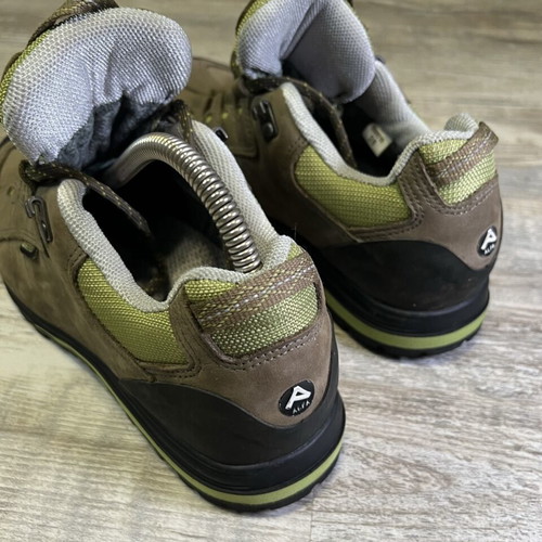 ALFA Gore-Tex hiking shoes, brown suede and green mesh, EU 38