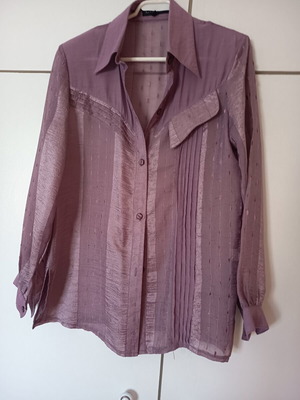 Conos women's purple shirt with pleats, size medium