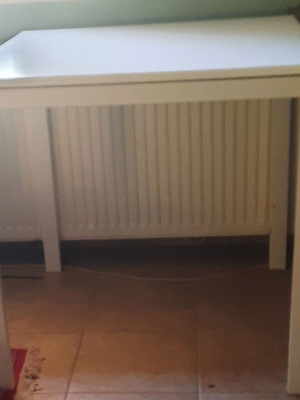 IKEA square table used with metal frame