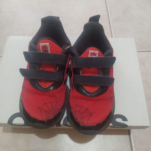 Adidas Spiderman shoes used, size 27, red