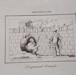 1832 Ατσαλογραφία Διογένης και Μέγας Αλέξανδρος μεταχειρισμένη, 21x13 εκ