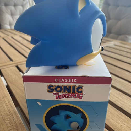 Sonic the Hedgehog Sonic Head Mood Light like new, portable, battery operated