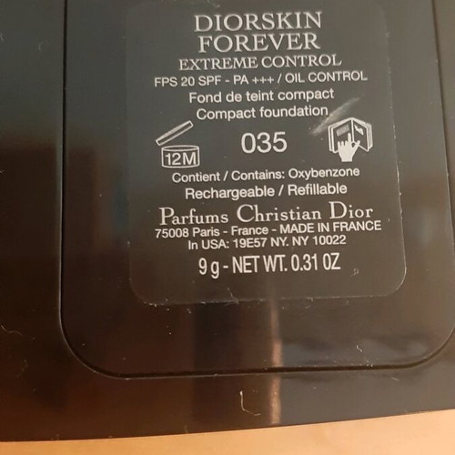 Dior Diorskin Forever Extreme Control Compact Foundation used shade 035
