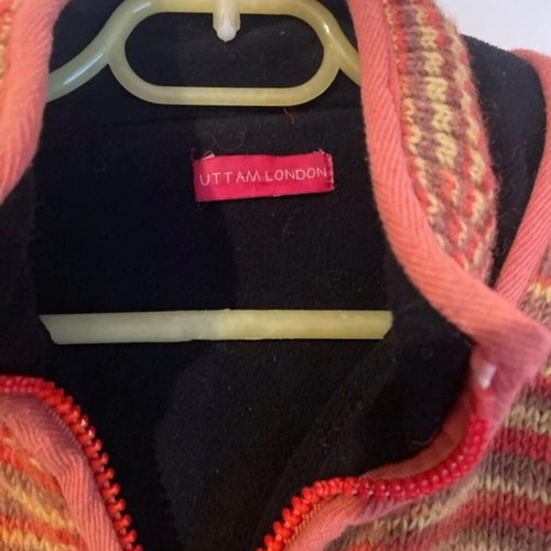 Uttam London 100% wool knitted coat with hood used