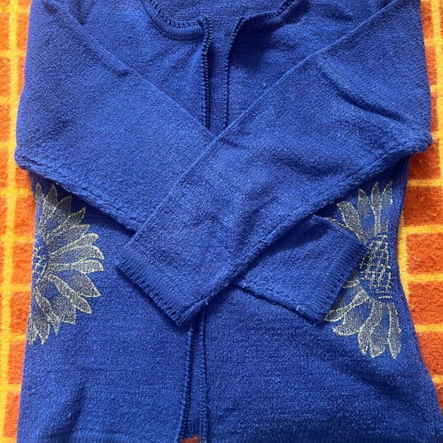 Zaketa with zipper like new, blue jean color, size M