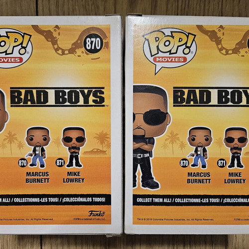 Bad Boys Funko Pop bundle Marcus Burnett #870 and Mike Lowrey #871 like new