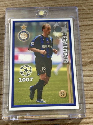 Esteban Cambiasso Inter Card from 2007 Champions Greek Collection, new