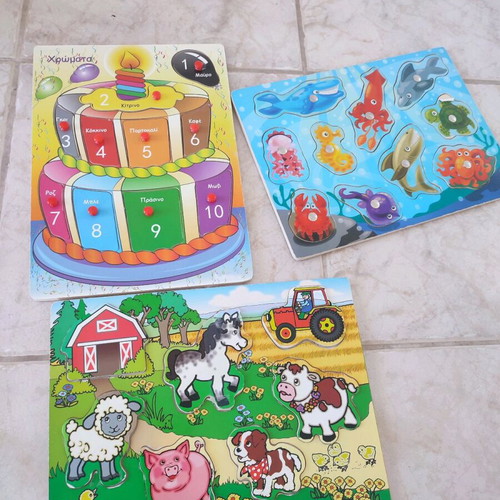 Baby puzzles used, set of 3 from Jumpo