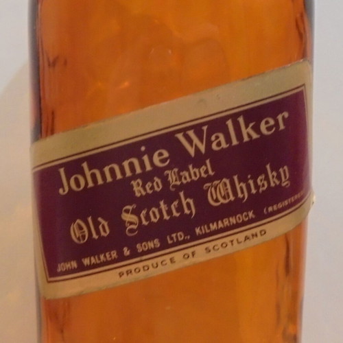 Johnnie Walker Red Label old promotional bottle used, sealed, empty