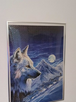 Puzzle frame used that glows in the dark 51x71