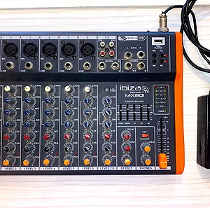 Ibiza Sound MX801 Μικροφωνικός Μίκτης Με USB Player 6 Μικροφωνικών