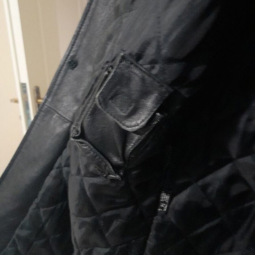 Leather men's trench coat Pelle su Pelle by I Matti XL like new, black