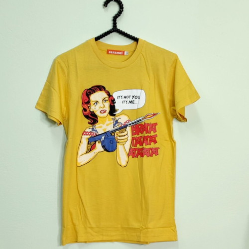 T-Shirt Pop Art Pin-Up Girl 100% Cotton New, Size M