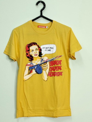 T-Shirt Pop Art Pin-Up Girl 100% Cotton New, Size M