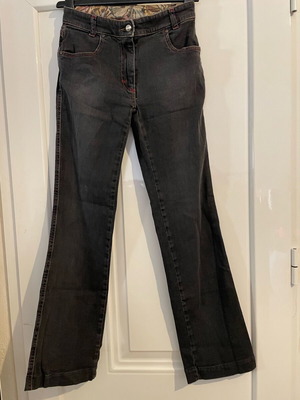 Extesa vintage women’s jeans used, size 38, blue with red stitching