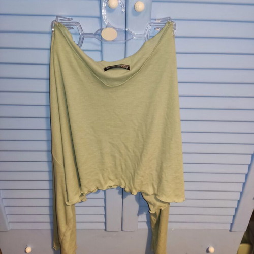 Shein women's transparent cropped top size XL like new, turquoise
