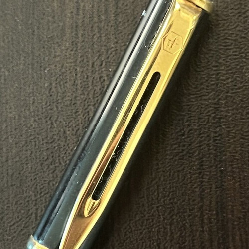 Waterman Executive Vintage Ballpoint Pen like new, black and gold trim