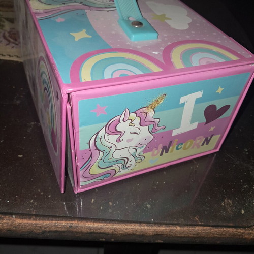 I Love Unicorn art supplies case, 42 pieces