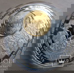  LIBERIA 2002, $1 EUROPEAN CURRENCY inlay 10 cents 1999 FRANCE, PROOF with COA