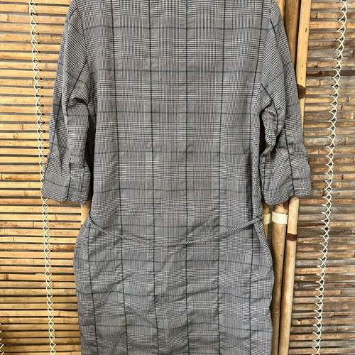 BVDZ Barbara van der Zanden Grey Check Dress Size 36 Like New