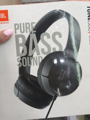 JBL headphones wired new, black