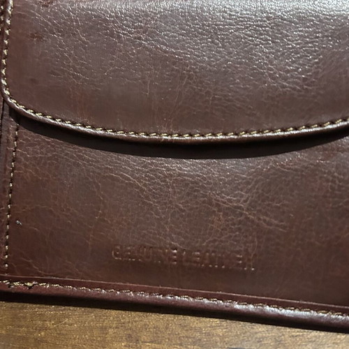 Diplomat brown leather wallet, new with box