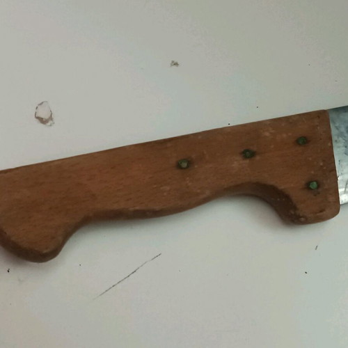 Meat knife used, old