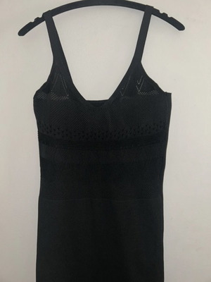 Midi dress like new, black, elastic fabric