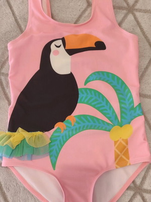 Tucan swimsuit H&M pink like new, size 110 cm for 4 years old