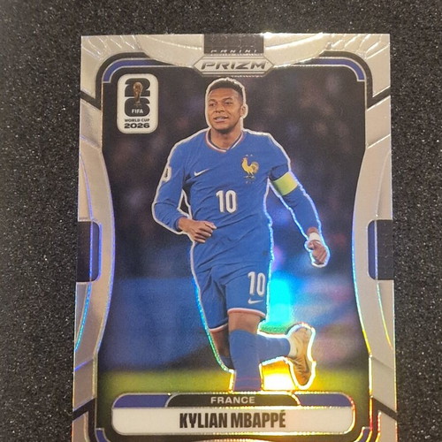 Kylian Mbappe Panini FIFA World Cup Prizm True Silver card new