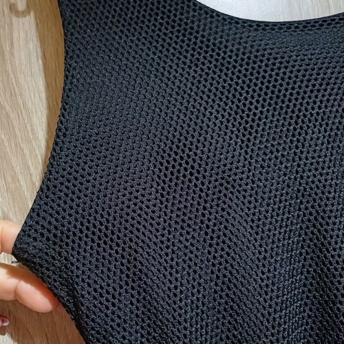 Asymmetrical black fishnet dress like new, size M