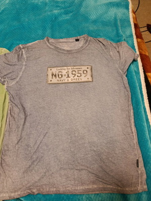 Мъжка лятна тениска Navy & Green xxl като нова, сива