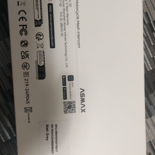 ASMAX S2 Bluetooth Communication System new, single kit