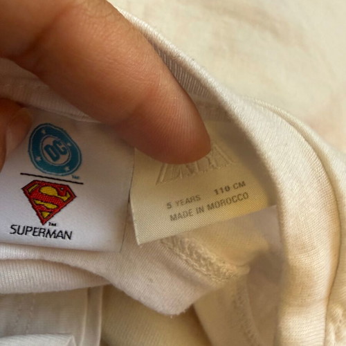 Superman T-shirt size 110 cm like new, white, Zara