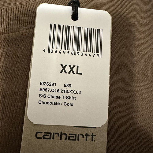 Carhartt WIP Chase T-shirt 2XL new, brown
