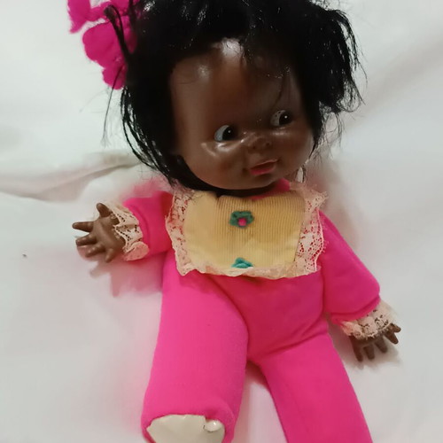 Stuffed cloth doll Cioccolina by El Greco like new, 1970s