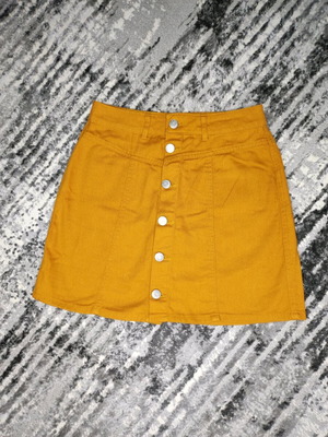 Women's mini skirt like new, orange, size S