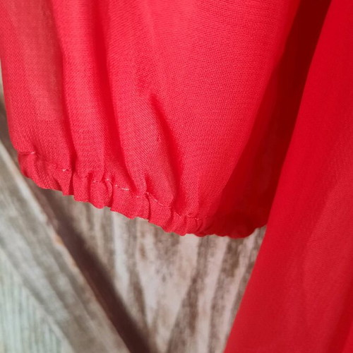 Red chiffon dress like new, size XL