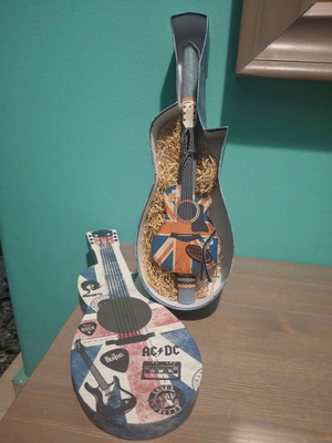 Handmade Easter Candle with Decorative Guitar Box, New