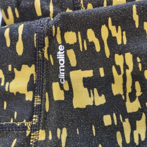 Adidas Climalite leggings, size small, black and yellow
