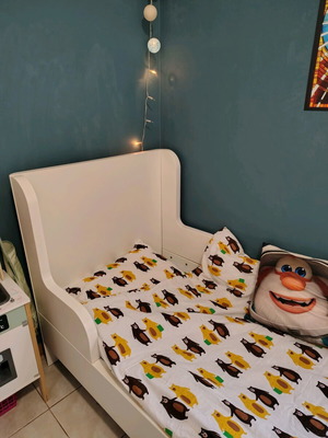 Παιδικό κρεβάτι Ikea Busunge μεταχειρισμένο, επεκτεινόμενο 139-209εκ