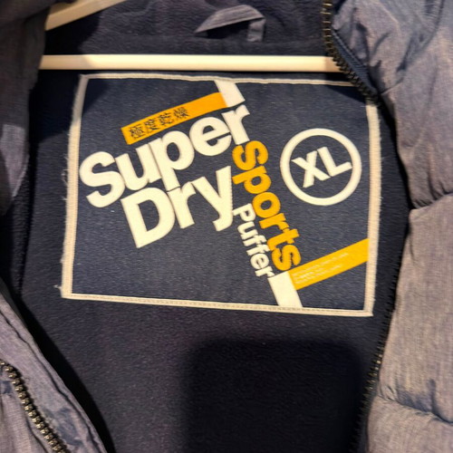 Superdry men's sleeveless jacket used, blue, XL