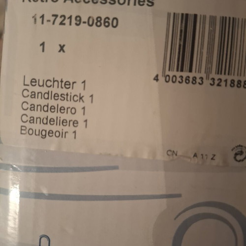 Villeroy & Boch Retro Accessories crystal candlesticks set of 2, new