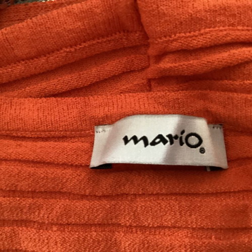 Mario knitted top orange like new with rhinestone straps, size small