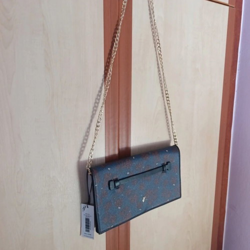 Axel shoulder bag and clutch new, blue multicolor