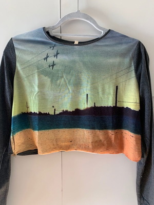 Sweewe crop top γκρι σαν καινούργιο, μέγεθος S