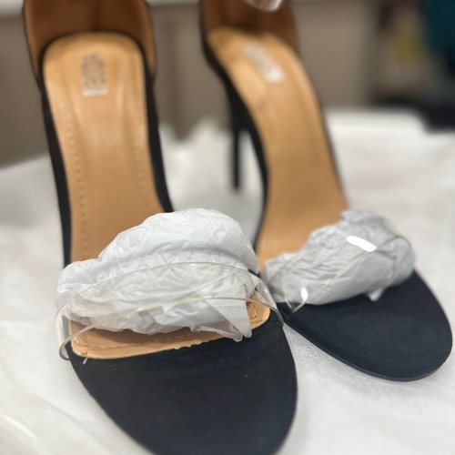 Hidden Fashion Sandals Size 38 New Black Transparent Strap